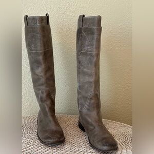 FRYE AND CO. Taupe Leather Over the Knee Boots